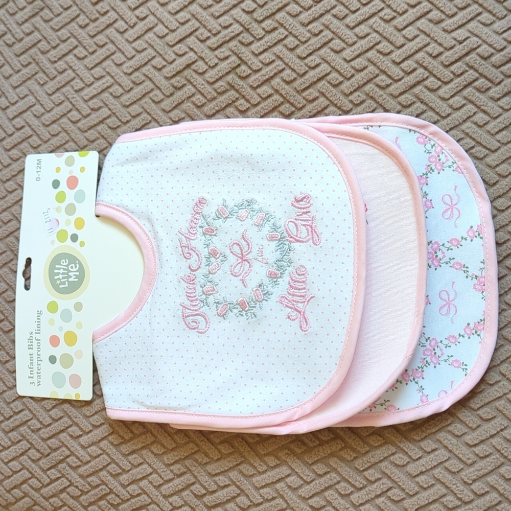 Little Me 3 pack bibs